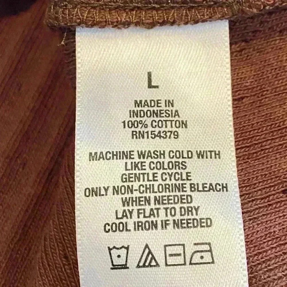 NWT Aeropostale Womens Brown Short Sleeve Crop Top|Ruffled Bottom|Size L - Picture 6 of 6